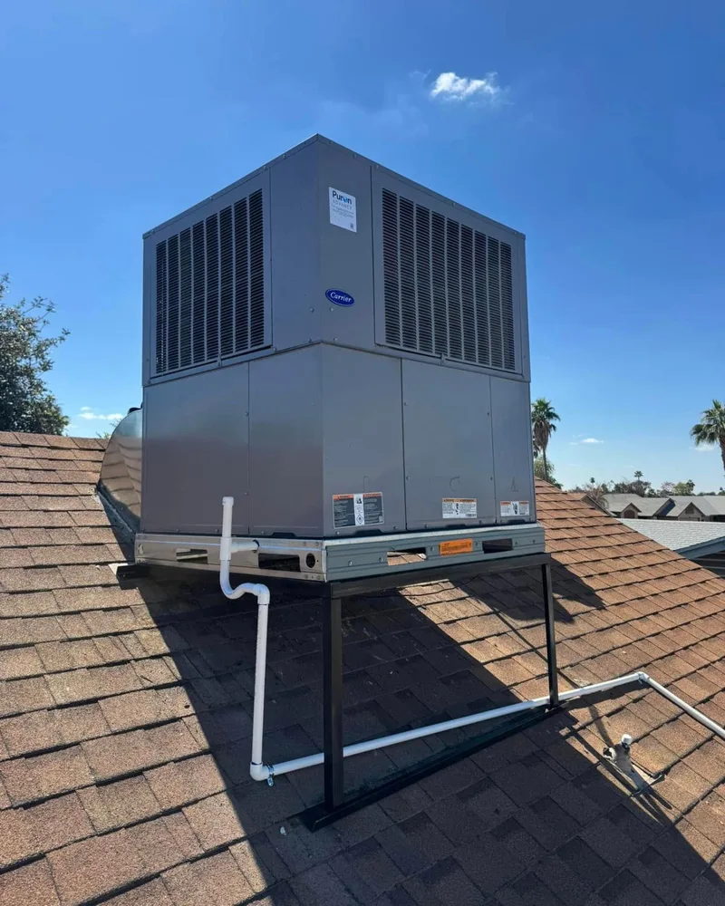 Carrier Puron rooftop AC install in Phoenix