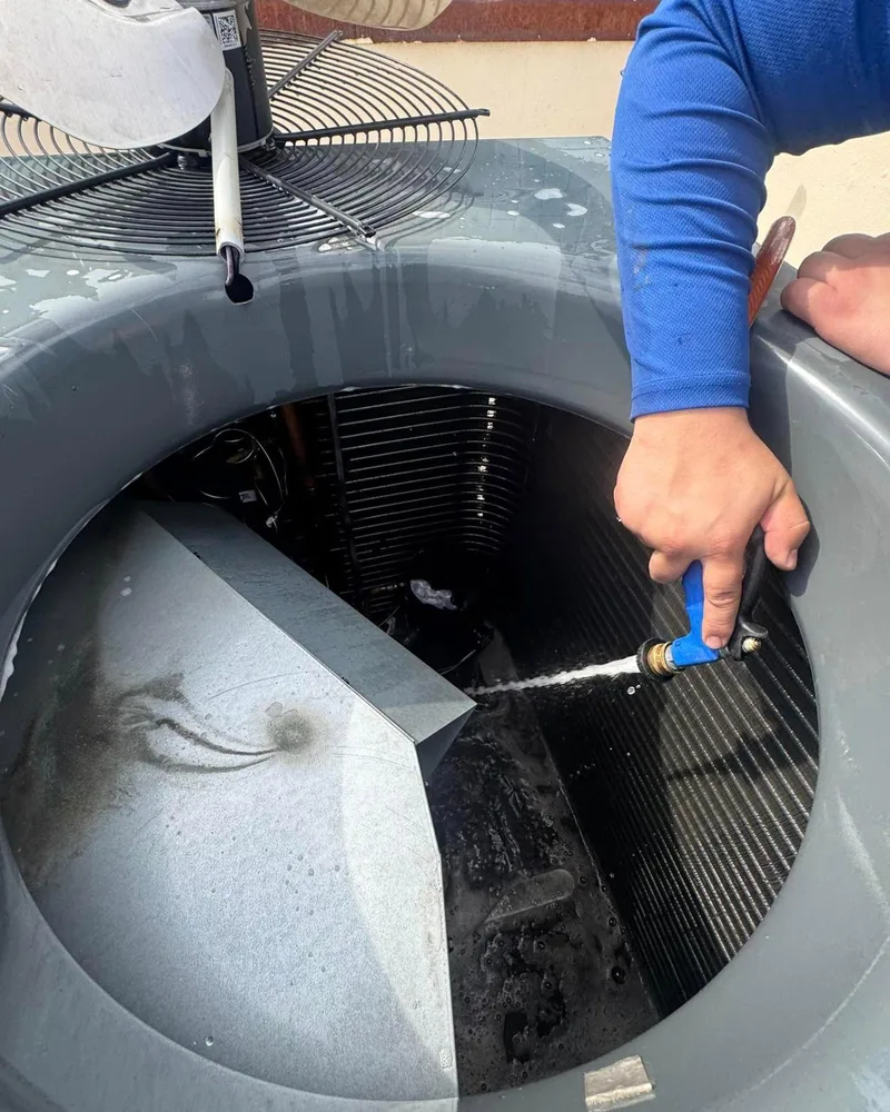 Condenser coil cleaning service