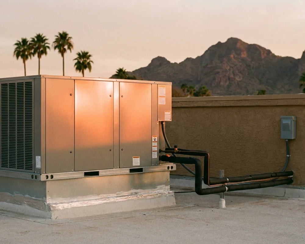 Newly installed HVAC system in a modern Phoenix home